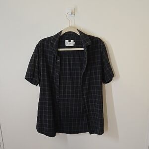 Topman Black Plaid Men's Shirt